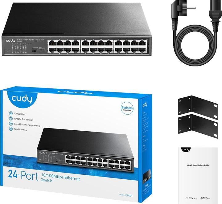 CUDY FS-1024 24-Port Metal Switch