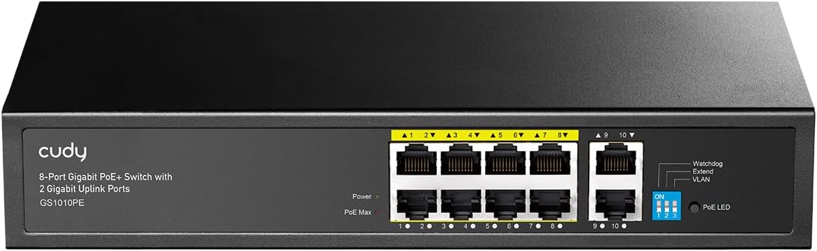 CUDY GS1010PE 8-Port Gigabit PoE+ Switch