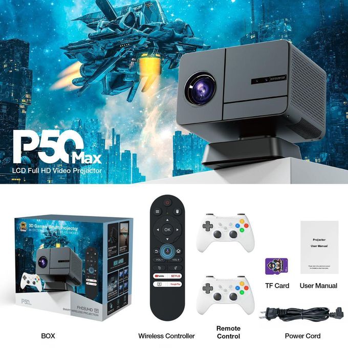 P50 MAX Smart Projector + Gaming